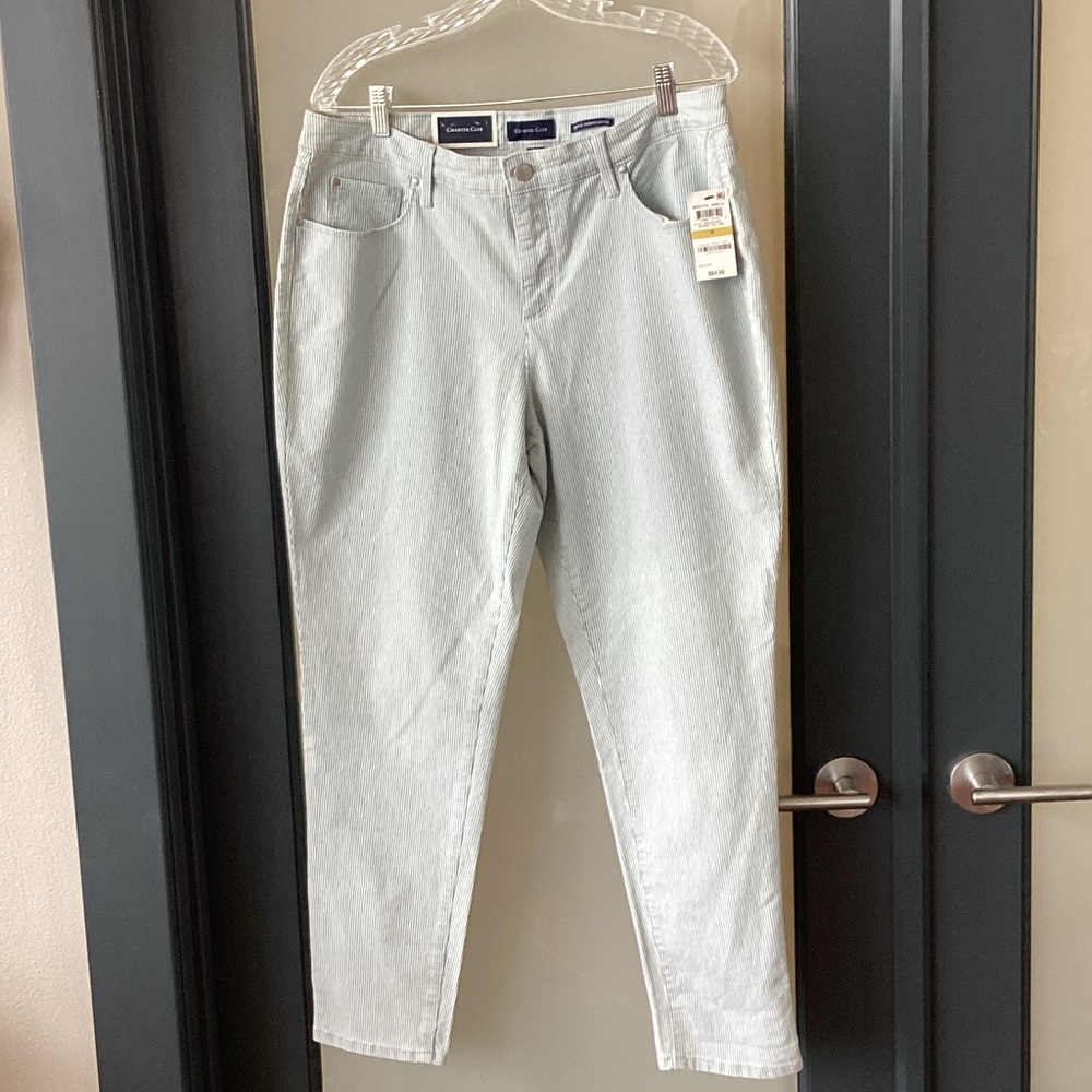 Striped Ankle Pants 14 NWT